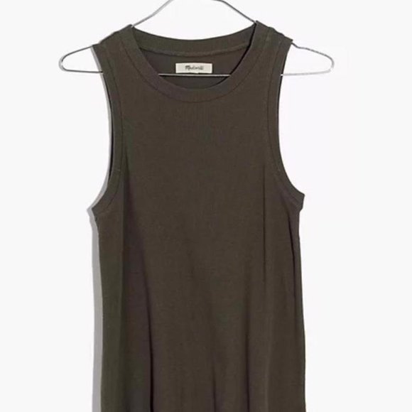 Madewell Ribbed Army Green Tank - Picture 1 of 3